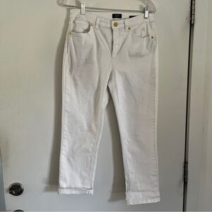 Jones New York White Ankle Cropped Jeans